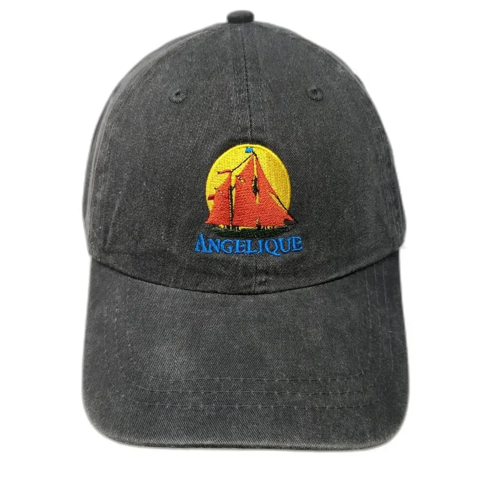 Fahrenheit Baseball Cap Gray One Size Angelique Schooner Leather Slideback Hat